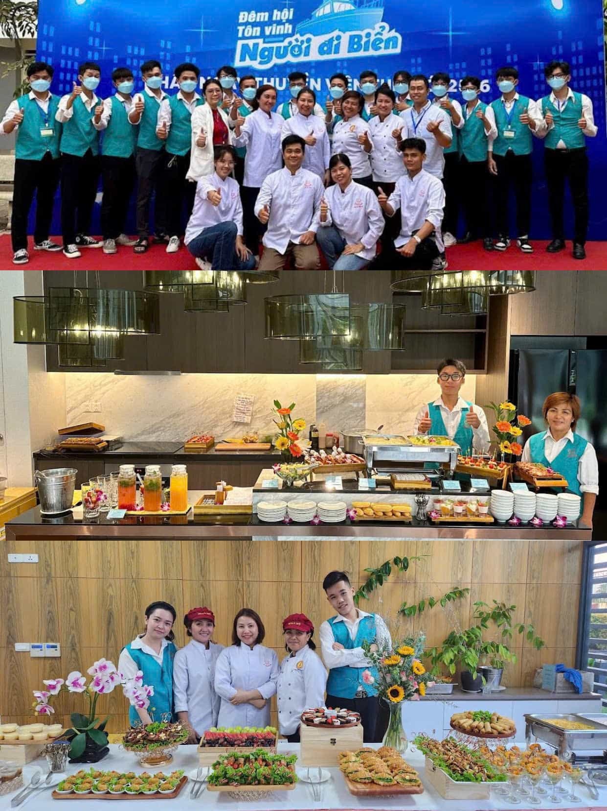 Đội ngũ Ẩm Thực Hoàn Mỹ thực hiện các bữa tiệc