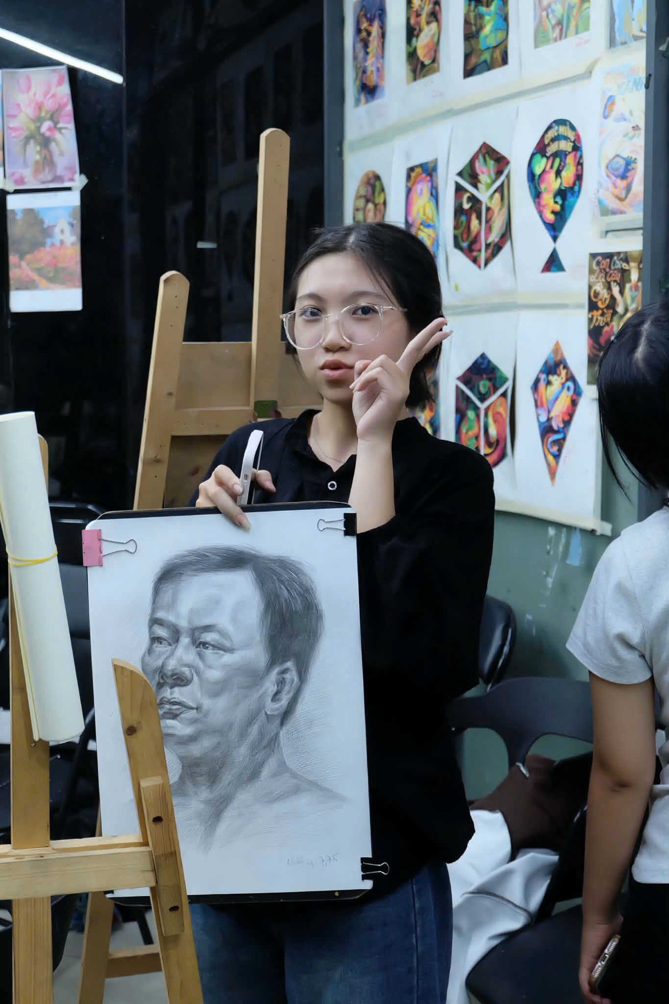 Học viên tại lớp vẽ KAT ART 