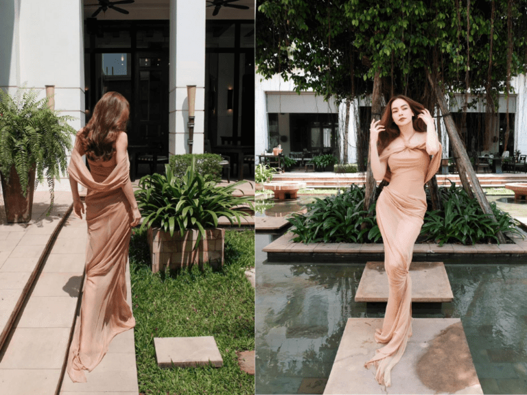 Ca sĩ Hồ Ngọc Hà khoe vóc dáng đồng hồ cát đáng mơ ước với chiếc đầm lụa tulle cổ yếm