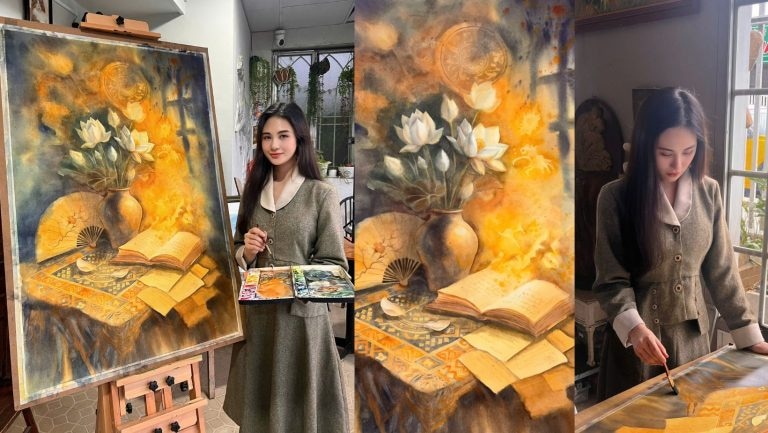 Họa sĩ trẻ Đăng Uyên và dấu ấn nghệ thuật: Khi văn hóa Việt được thổi hồn trong từng tác phẩm hội họa