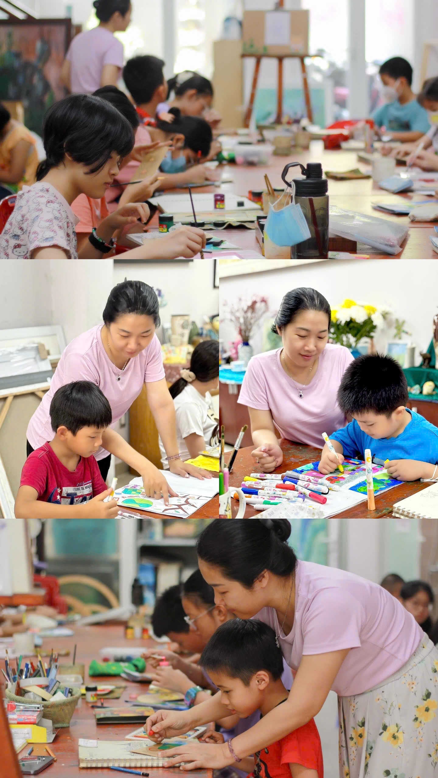 Queen Art – nơi họa sĩ Nguyễn Thị Đỗ Quyên truyền cảm hứng hội họa hàn lâm đến học viên.