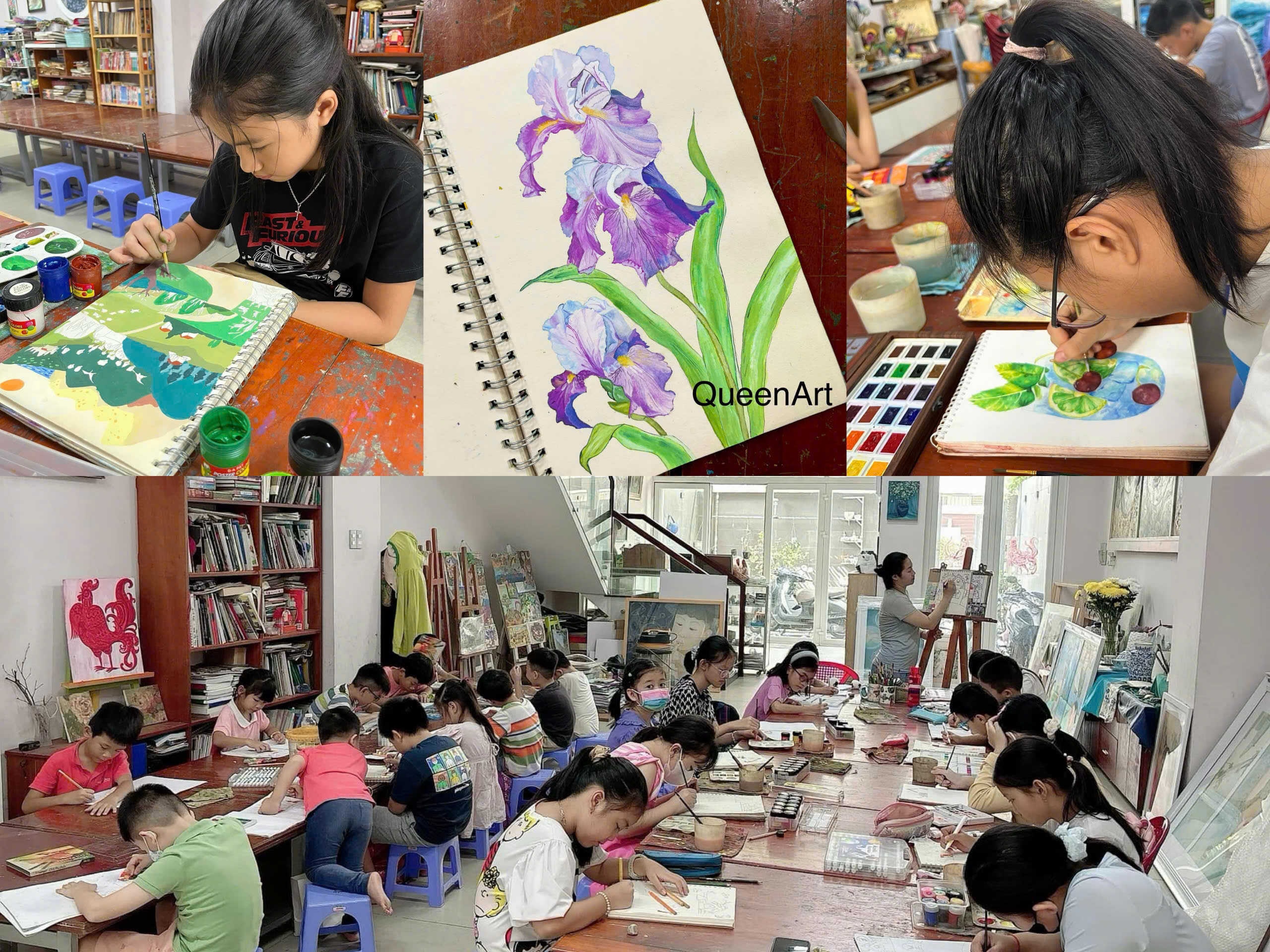 Queen Art hướng đến xây dựng nền tảng mỹ thuật bài bản và nuôi dưỡng tư duy sáng tạo cho học viên
