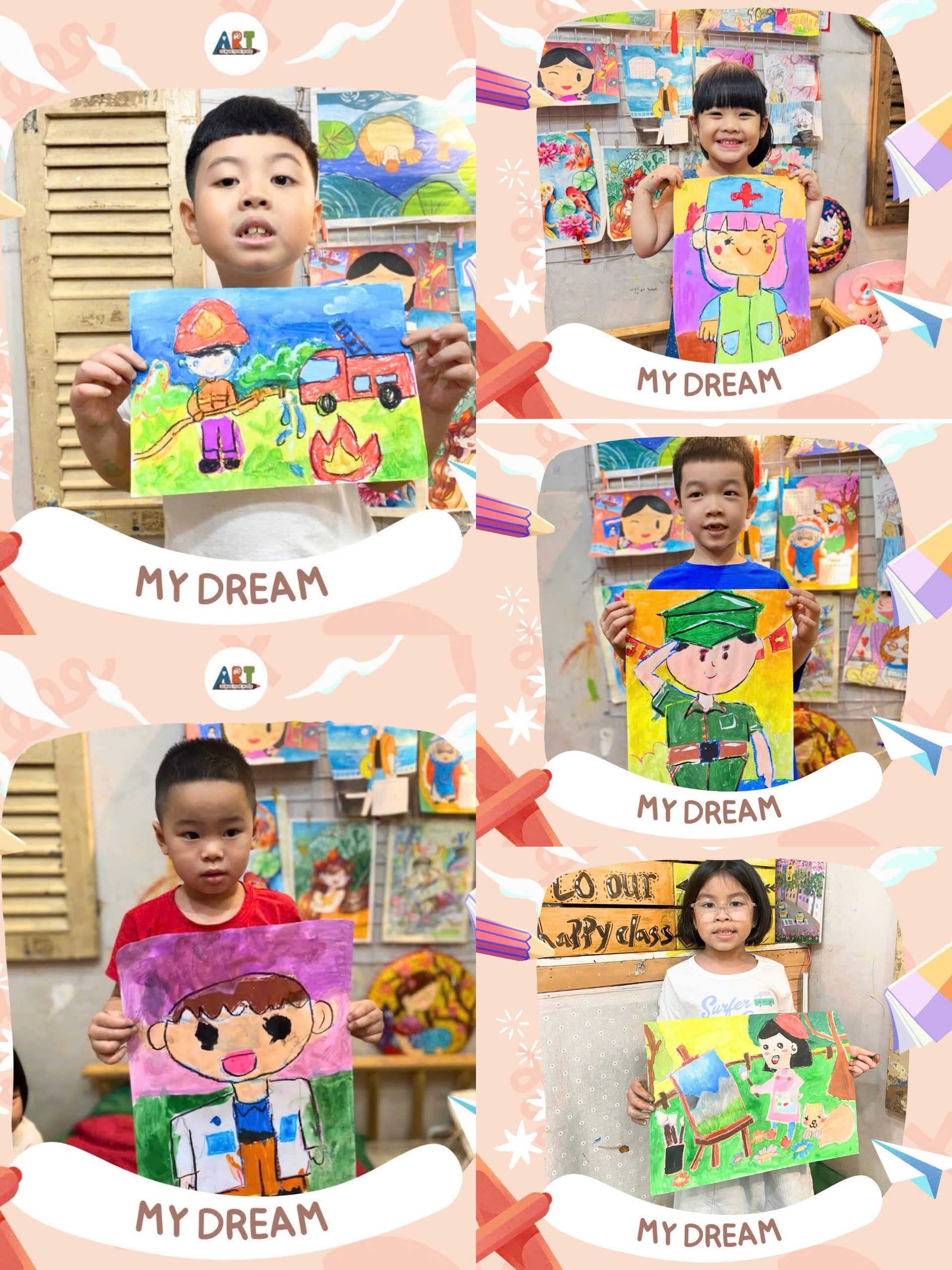 Lớp vẽ Art Class for Kids in SaiGon với đa dạng rất nhiều chủ đề xoay quanh cuộc sống của trẻ